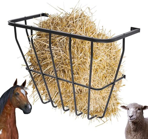 Nisorpa Hay Rack جدار جبل، 27 جالون الثقيلة القش المغذية الماعز الحصان الأغنام القش الرف، رف القش متعدد الجوانب للأغنام والأبقار والأبقار الماشية in Kuwait
