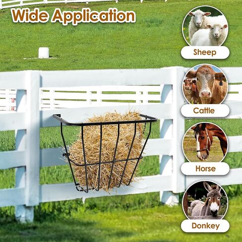 Nisorpa Hay Rack جدار جبل، 27 جالون الثقيلة القش المغذية الماعز الحصان الأغنام القش الرف، رف القش متعدد الجوانب للأغنام والأبقار والأبقار الماشية in Kuwait