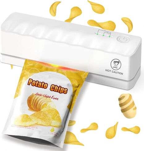 Bag Sealer Mini Rechargeable,3000mAh Heat Sealer Machine with 5 Adjustable Gears Chip Bag Resealer,Plastic Bag Sealer for Food Snack Bags Storage(black) in Saudi Arabia