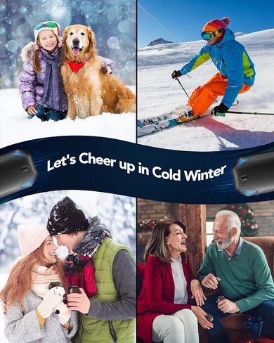 Hand Warmers Rechargeable, 2 Pack Reusable Handwarmers 4000mAh Hot Hands 10Hrs Long Lasting, 3 Heat Levels Electric Hand Warmer, Portable Pocket Heater Outdoor Activities, Winter Gift Women Men Kids in Saudi Arabia