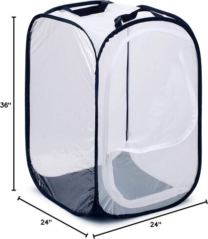 RESTCLOUD 36" Large Monarch Butterfly Habitat, Giant Collapsible Insect Mesh Cage Terrarium Pop-up 24 x 24 x 36 Inches in Kuwait