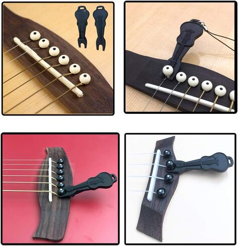 Acoustic Guitar Bridge Pins Pegs-6pcs with 1pc Bridge Pin Puller Remover，Ivory in Saudi Arabia