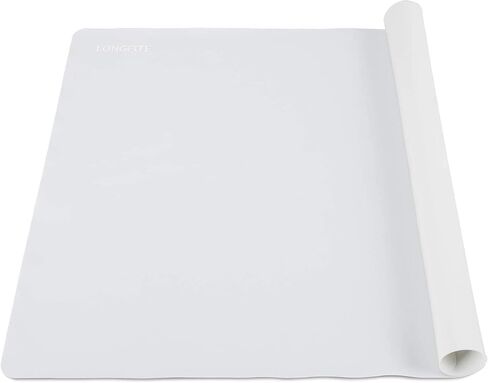 LONGFITE Large Dog Cat Mat for Pet Food and Water Bowl Silicone Waterproof Anti-Slip Feeding Mats (Extra Large Gray) in Saudi Arabia