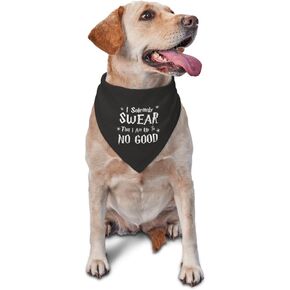 I Solemnly Swear I Am Up to No Good Dog Bandana,Adjustable Bandana,Reversible,Pet Accessories for Dog Lover (Red)
