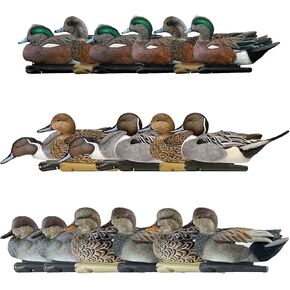 Avian X Topflight Wigeons Decoys with Topflight Pintails and Gadwall Decoys, Realistic Floating Decoys, 6 Pack Each, Multicolor