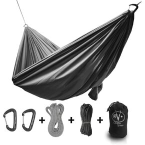 Ultralight Hammock Under 1 lb with Suspension Included, Whoopie Sling Suspension, Tree Straps and Carry Bag