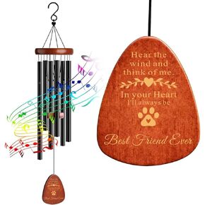 Personalized Pet Memorial Wind Chimes - Dog Memorial Gifts for Loss of Dog Pet Bereavement Gifts Custom 25.5 Inch Wind Chimes for Garden Patio for Loss of Dog Cat Puppy Furry Friend