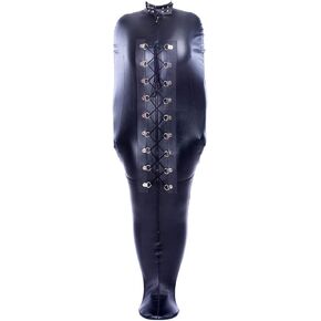 Leather Sports Armor Fully Coated Bag with Sleeping Bag Arm Sleeves,Fully Enclosed Mummy,Skinny Leather Mermaid for Men/Women