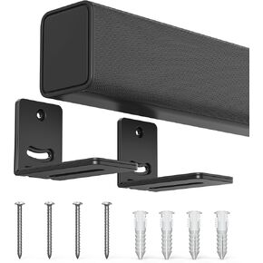 USX MOUNT Soundbar Mount for Samsung, Sony, LG, Vizio, Bose, Onn & More Sound Bar Mounts-Universal Soundbar Mounting Bracket Under TV, Floating Speaker Wall Mount 1 Pair Soundbar Shelf