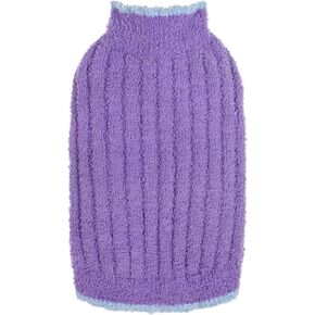 Fitwarm Fuzzy Dog Fleece Sweater, Thermal Dog Winter Clothes for Small Dogs Girl, Cozy Sweater for Dogs, Doggy Pullover Jumper, Pet Outfit, Periwinkle Purple, Small