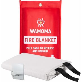 Fire Suppression Blanket - Waterproof, Oil-Resistant, Fiberglass Fire Blanket for Home, Kitchen, Grill, BBQ, Fireplace with Rapid Deployment | Reusable High Heat Resistant Safety Sheet