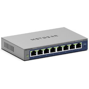 NETGEAR 8-Port Gigabit Ethernet Plus Switch (GS108E) - Managed, Desktop or Wall Mount, and Limited Lifetime Protection