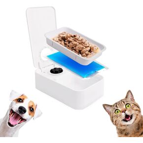 ALL FOR PAWS Automaitc Cat Feeder with 48 Hour Timer, Wet and Dry Food Feeder for Small Dogs and Cats, Ice Pack Included