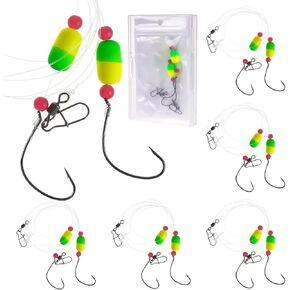 Golden J 5Pcs Upgraded Pompano Rigs for Surf Fishing, Fluorocarbon Surf Fishing Tackle, Surf Casting, Catch Pompano, Snapper