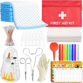 Pet Birthing Supplies, Complete Whelping Kits for Puppy and Kitten, Kitten Supplies, Dog Supplies, Kitten Bottle Feeding kit for New Born Puppy Supplies and Kitten