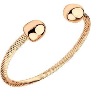 555Jewelry سوار سلكي ملتوي مرن مفتوح الكفة للرجال والنساء in Kuwait