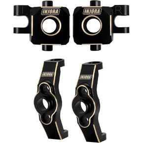 INJORA Black Brass Caster Blocks C-Hubs and Steering Blocks Knuckle kit for TRX4M 1/18 RC Crawler Upgrade Parts