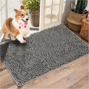 Washable Soft Microfiber Mud Mats for Dogs Large, Dirt Trapper Dog Rugs for Muddy Paws, Absorbent Dog Door Mat Indoor for Muddy Paws, Non Slip Mud Mat for Dogs, Dog Rugs for Home Entrance
