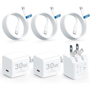 iPhone 16 15 Nano Charger Fast Charging, 30W UL Certification PIQ 3.0 Foldable PPS USB C GaN Charger, USB C GaN Wall Charger Block for iPhone 16/15 More Series, Galaxy, iPad, Compatible with MagSafe