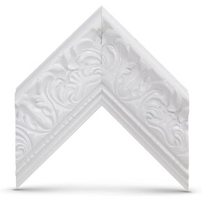 Frame My TV Deco TV Frames -Tuscan Gloss White Compatible ONLY with Samsung The Frame TV and Pro (Fits 2021-2025 Frame TV, 50")