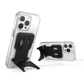 Speck iPhone Grip Viewing Stand MagSafe Accessory - ClickLock No-Slip Interlock - 360 Adjustable Finger Grip, Mounts to MacBook, Continuity Camera for iPhone - StandyGrip - Black
