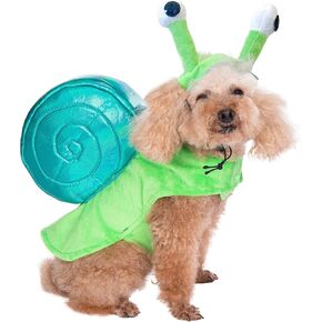 Mogoko Funny Dog Cat Snail Costumes, Pet Halloween Christmas Cosplay Dress, Adorable Green Snail Pet Costume (L Size)