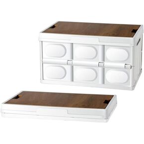 صندوق تخزين للتخييم في الهواء الطلق وجولة الرياح صندوق تنظيم صندوق تخزين سميك قابل للطي من البلاستيك (أخضر جيشي) in Kuwait