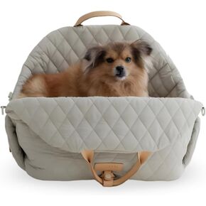 S&C PetLux Stylish Chic 3-in-1 Pet Carrier, Dog Purse & Car Seat - Luxury Travel Tote for Dogs and Cats, Plush Comfort, Multi-Use Solution for Pet Lovers (Grey, Small)