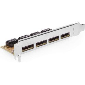 Coolgear® Internal to External eSATA 4 Port PCI Bracket