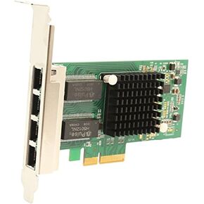 I/O Crest 4 Port Gigabit Ethernet Intel i350-AM4 Chipset PCI-E X4 Network Interface Card NIC