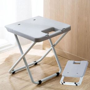 kaileyouxiangongsi Camping Stool, 10in Tall Folding Stool,1.3lbs Lightweight, Load Capacity to 200lbs, for Travel, Hiking, BBQ, Fishing, Beach Grey