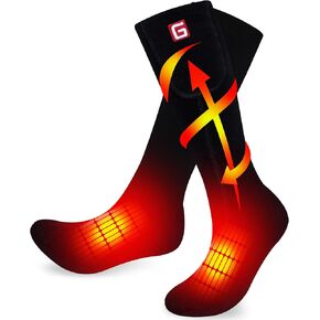 Men Heated Socks Rechargeable Battery Heated Socks Electric Unisex Washable Socks Winter Warm Socks Great for Arthritis Chronically Cold Feet Perfect for Walking Skiing Fishing Jogging
