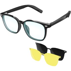 Polarized Bluetooth Smart Glasses with Mic, Speakers & Voice Assistant – IP65 Waterproof, 5hr Battery