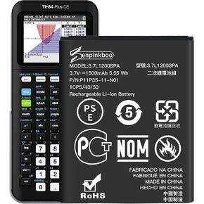 for Texas TI-84 Plus CE Battery 1500mAh for Texas Instruments TI-84 CE Battery Part No. P11P35-11-N01/3.7L12005SPA 3.7V