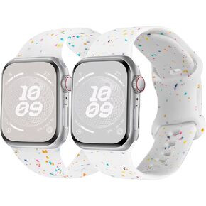 عبوتان من سوار رياضي متوافق مع أحزمة ساعات Apple للنساء والرجال 46 مم 44 مم 45 مم 49 مم 42 مم، حزام سيليكون ناعم لسلسلة iWatch Ultra SE 10 9 8 7 6 5 4 3 2 1، أسود شفاف in Kuwait