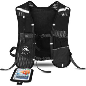 Running Vest for Women Men, Lightweight (194g/8 Bags) Hydration Backpack Running Phone Holder Vest for Hiking Trail Running Cycling Race Marathon Running Essentials