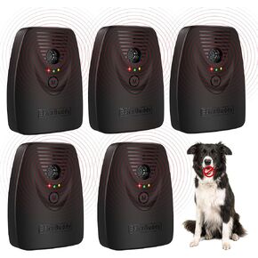 BarxBuddy [5 عبوات] جهاز BarkShield Home المضاد للنباح، بالموجات فوق الصوتية طويلة المدى بطول 66 قدمًا، صندوق ردع لحاء الكلاب المقاوم للماء للاستخدام الداخلي/الخارجي، طوق آمن للنباح بديل لتدريب الكلاب ومساعدته على السلوك in Kuwait