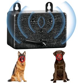 Ultrasonic Anti-Barking Dog, Bark Control Device 3 Adjustable Levels, Audible Bark Deterrent Control Device, Bark Deterrent 50 ft Range Neighborhood Dog Silencer Indoor/Outdoor Unit(Black)