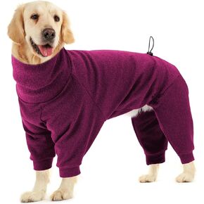 Dotoner Pullover Dog Sweater High Collar with Leash Hole Cold Weather Vest for Dogs Dog Winter Clothes for Indoor and Outdoor Use Long Sleeve Dog Sweatshirt Dog Clothes for Large Dogs