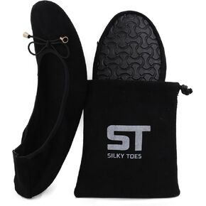 Velvet Foldable Flats for Women, Portable Ballet Shoes for Travel & Events | Silky Toes Emergency Compact Dressy Flats for Wedding, Party & Office | Fits in Purse | Cushioned, Comfortable Dancing Shoes in Saudi Arabia