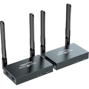 Wireless HDMI Transmitter and Receiver 4K: 1640FT/500M Range,Plug & Play, 1080P HD Output Wireless HDMI Extender Support 2.4/5GHz for Streaming Video/Audio from Laptop,PC,Smart Phone to HDTV/Projector