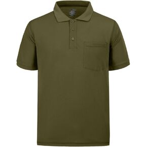 MOHEEN Men's Short Sleeve Polo Shirt Moisture Wicking Performance Dry Fit Golf Polo with Pocket in Saudi Arabia