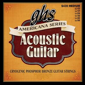GHS Strings Americana Phosphor Bronze Acoustic Strings - S415 SET - Extra Light Gauge (011-050)