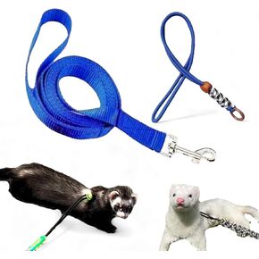 Ferret Leash Harness Adjustable Squirrel Sets, Leashes and Harnesses for Ferrets Guinea Pig Chinchilla Rat Dragon Bearded Small Animal, Pet Squirrel Ferret Accessories (Blue)