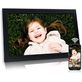 Digital Photo Frame 15.6 inch Large Smart WiFi Digital Photo Frame, 1920 x 1080 HD IPS Touch Screen Digital Frame for Photos, 32GB Large Memory, Share Photos/Videos Instantly from Anywhere