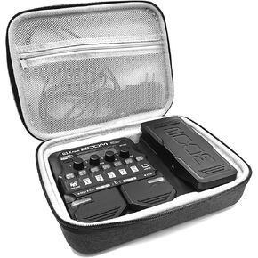 Musiin Hard Case for Zoom G1X Four Guitar Bass Multi-Effects Pedal Compatible with Zoom G1X B1X A1X FOUR（Black Case)