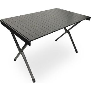 Black Sierra XL Folding Portable Camping Table, Lightweight Table for Indoor/Outdoor use, Tailgating, Picnic Table for Lawn, Foldable Outdoor Table Comes w/Convenient Carry Bag