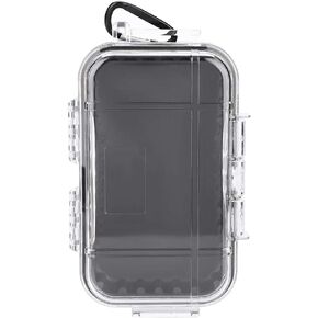 Small Waterproof Storage Case Shockproof Airtight Survival Box Storage Container Case Portable Airtight Carry Box Black Dry Storage Box