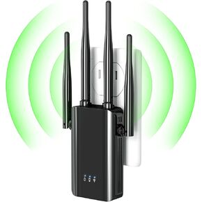 Newest 2025 WiFi Extender Signal Booster, 200% More Coverage Than Ever, Longest Range Wireless Internet Repeater and Signal Amplifier w/Ethernet Port, 6X Faster Access Point,1-Tap Setup in Saudi Arabia