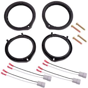Speaker Mounting Adapter with Wiring Harness Compatible with Honda Civic Accord CRV 6.5’’ - 6.75’’ Car Door Speaker Spacers Adapter 2 Pairs
